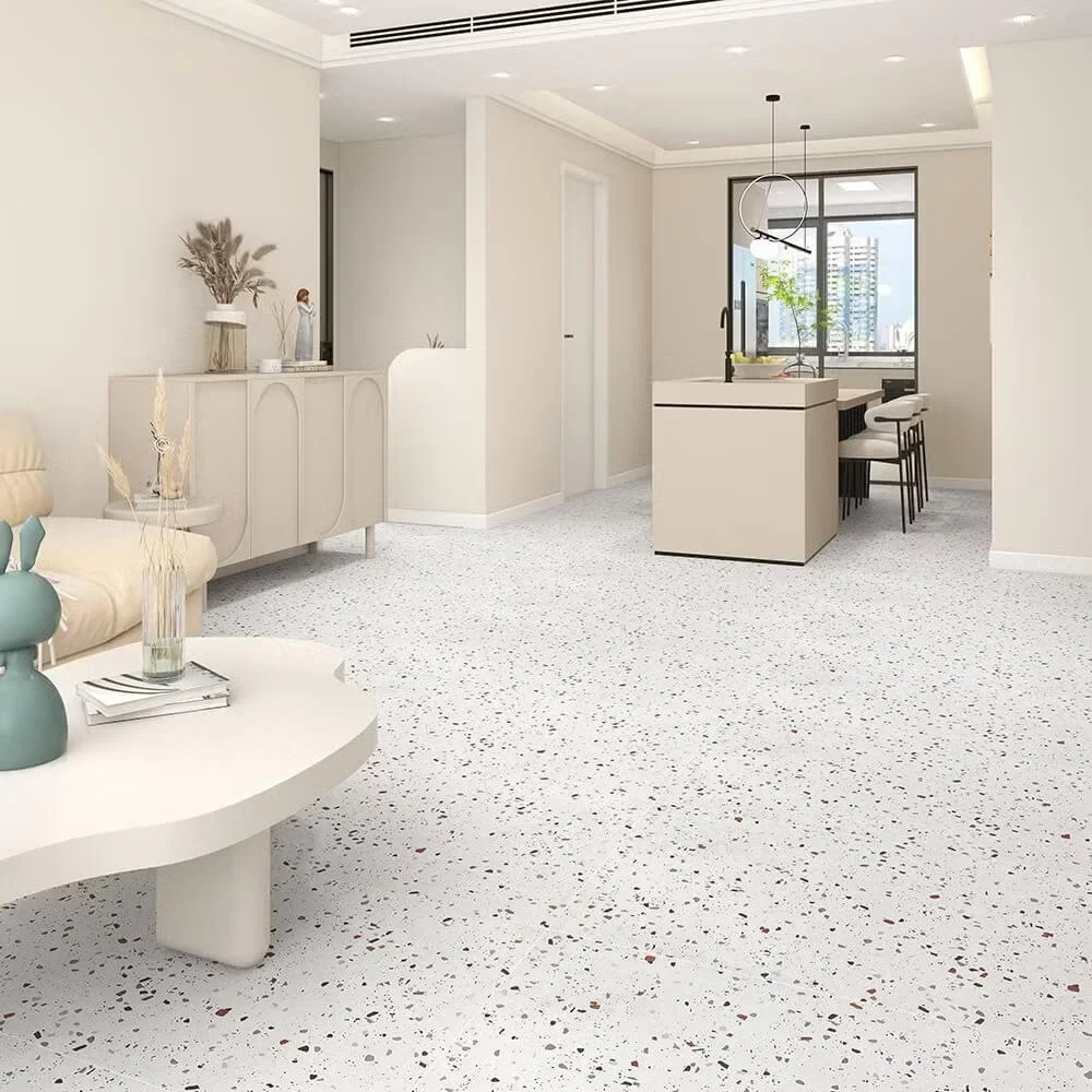 Residential White Terrazzo Tile